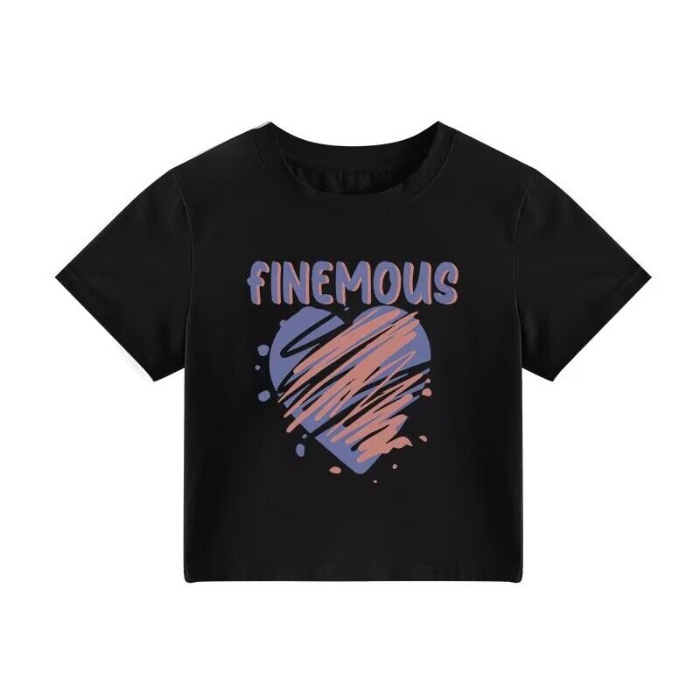 Áo Thun Tay Ngắn Thêu Hình Phong Cách Hàn Quốc Thời Trang Cho Nữ