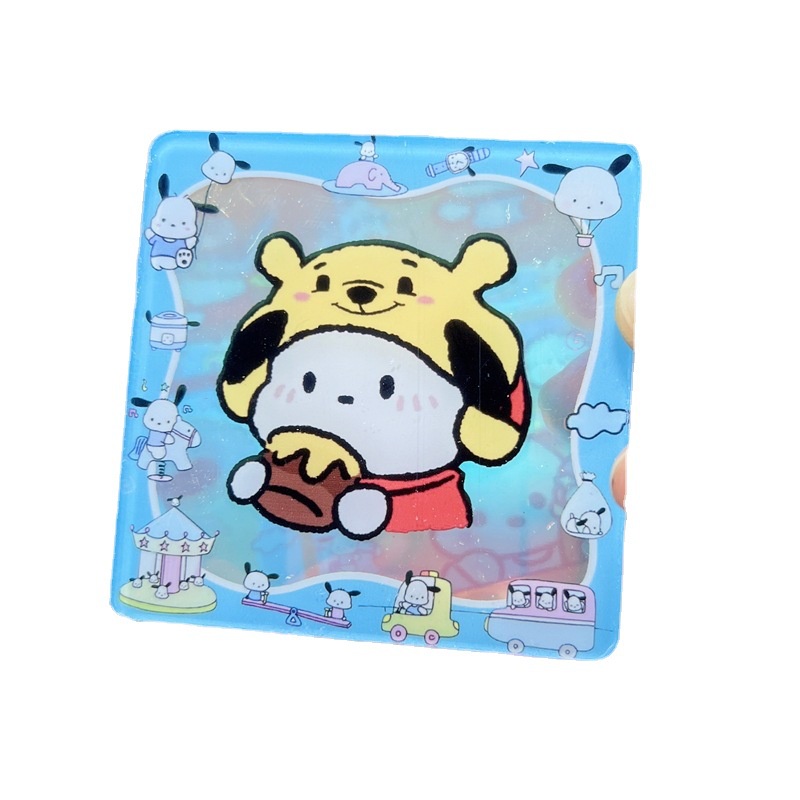 Hộp Đựng Bằng acrylic Trong Suốt Hai Mặt Hình Chú Chó pacha Màu laser Dễ Thương diy