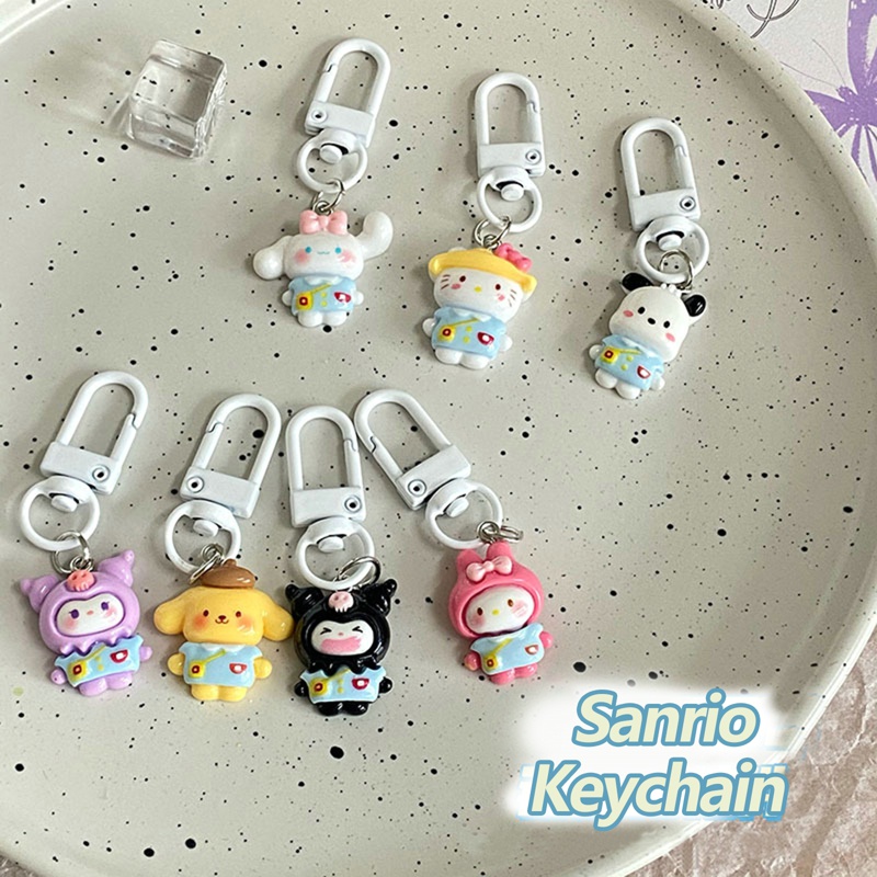 Móc Khóa Điện Thoại / Túi Xách Hình Chú Chó Sanrio Melody Kuromi Cinnamon Dễ Thương