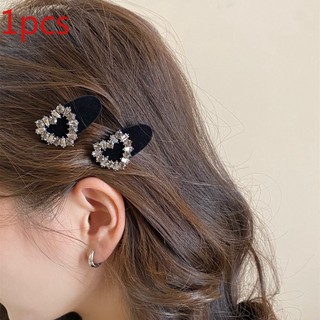 Kẹp tóc vịt đính đá hình trái tim lấp lánh sang trọng
