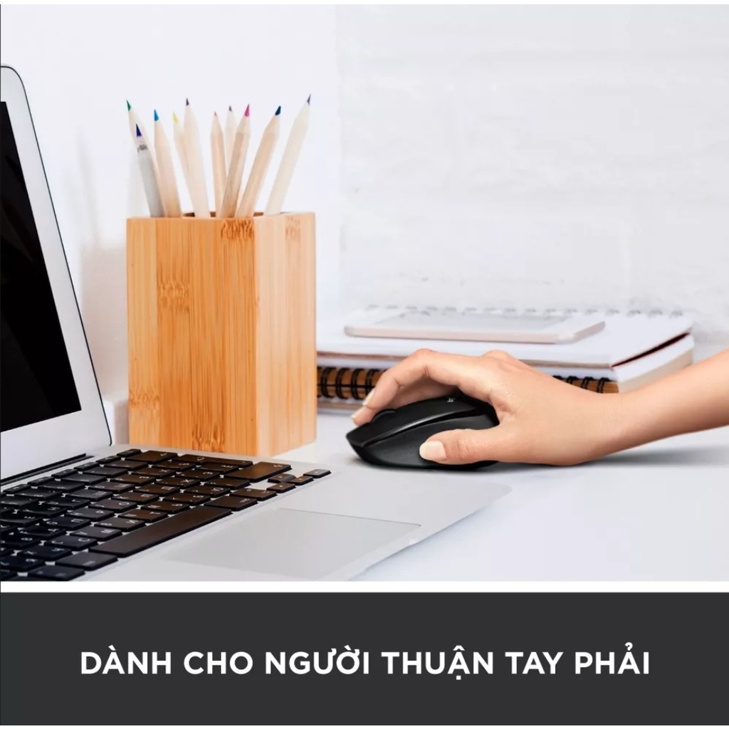 Chuột không dây Logitech M330 Silent Plus giảm ồn 90% - USB 2.4GHz,chuột máy tính,hàng công ty, Bảo hành 6 tháng