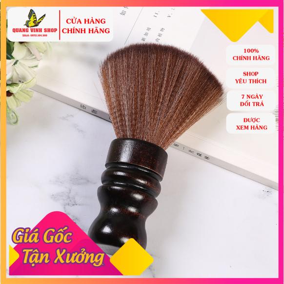 Chổi phủi tóc barber chuyên nghiệp cán gỗ