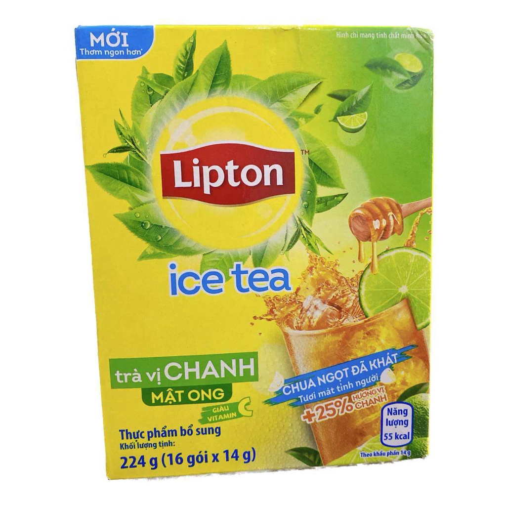 Combo 2 hộp trà hòa tan Lipton chanh mật ong đá .