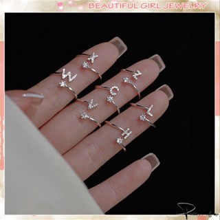 Nhẫn Bạc Khắc Chữ Tiếng Anh Có Thể Điều Chỉnh Kích Cỡ