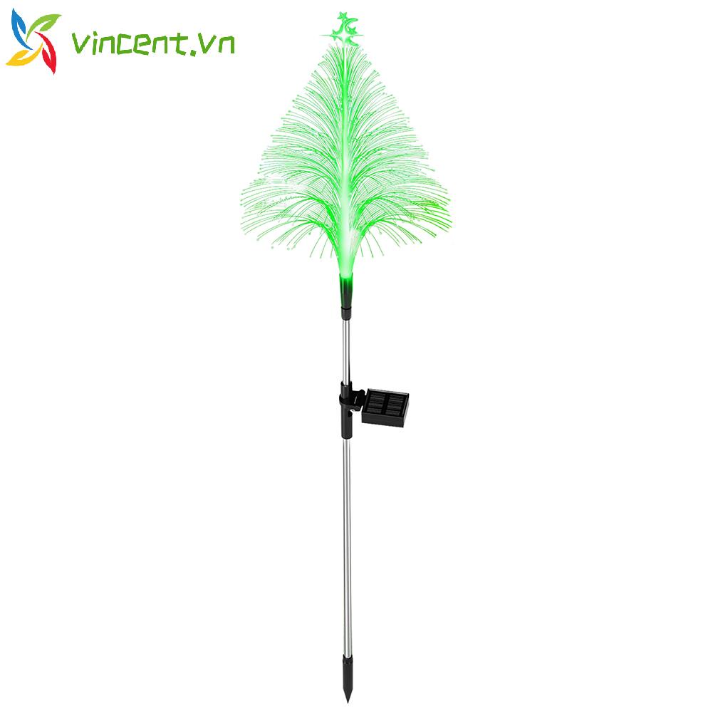 Đèn Sợi Quang Năng Lượng Mặt Trời Thay Đổi 7 Màu Sắc Hình Bông Hoa Dành Cho Vườn Nhà