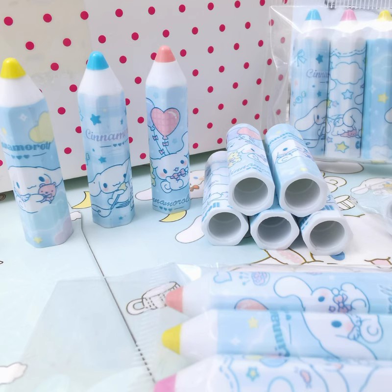 Sanrio Set 4 Nắp Đậy Bút Chì Họa Tiết Hoạt Hình Dễ Thương