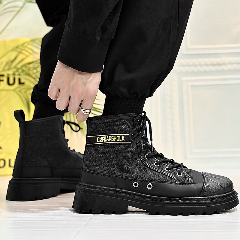 Giày martin nam giày nam cổ cao trắng giày thoáng khí chất lượng cao giày nam