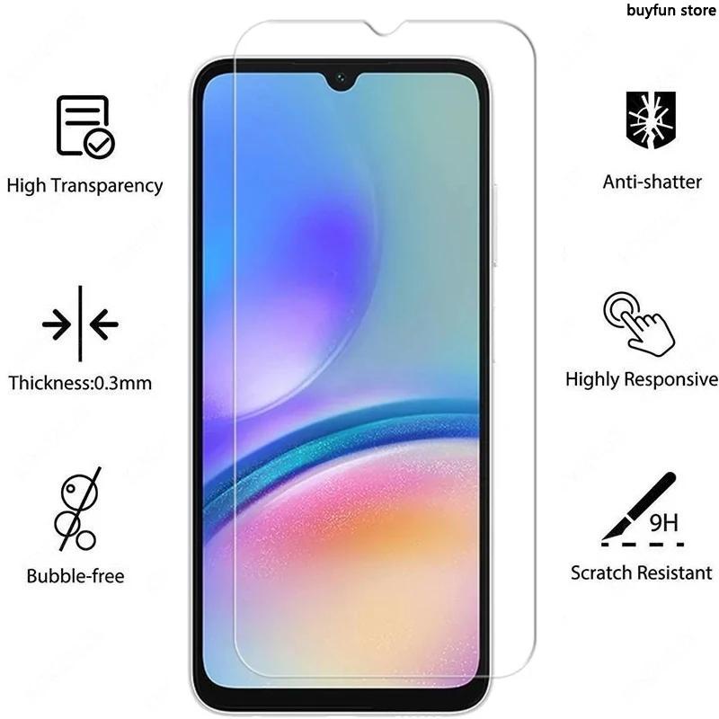 2AK 2Pieces Full Cover Tempered Glass 9H Premium Screen Protector HD Protective Film For Samsung Galaxy S23 S22 S21 Plus M54 M34 M14 A05s A05 A54 A14 A34 A24 5G/4G