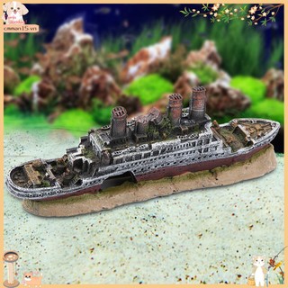 Mrbunny titanic bị mất thuyền đắm tàu trang trí bể cá vật xác đồ
