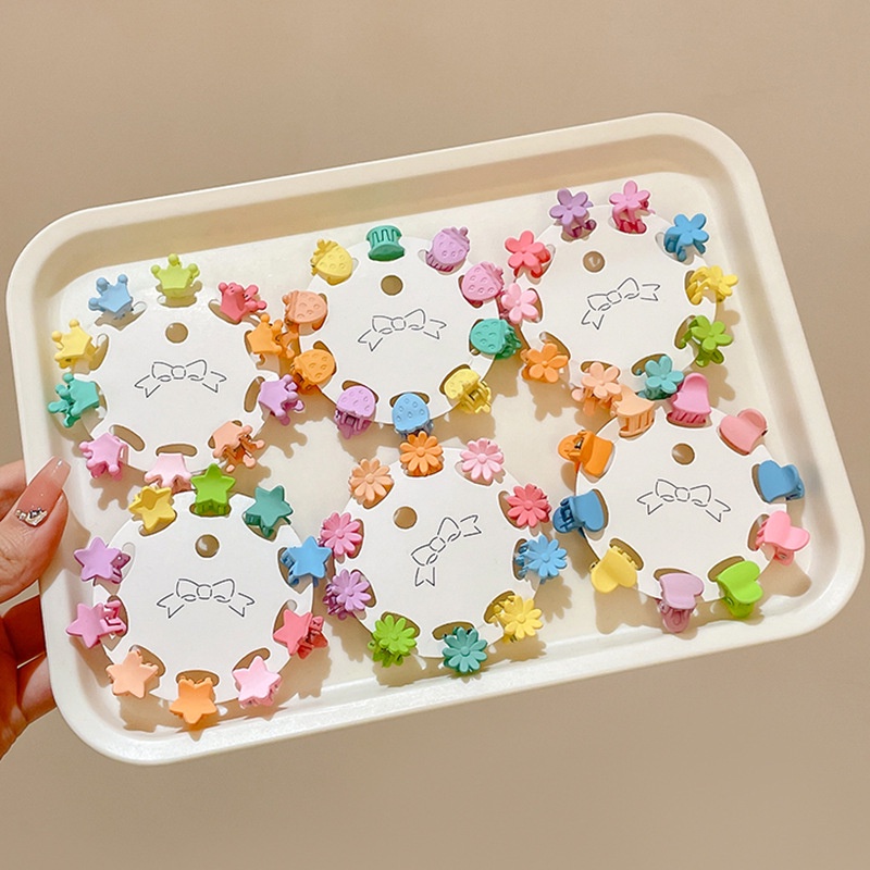 Set 10 Kẹp Tóc Nhỏ Hình Thỏ Và Hoa Nhiều Màu Sắc Dễ Thương Phong Cách Hàn Quốc Cho Bé Gái