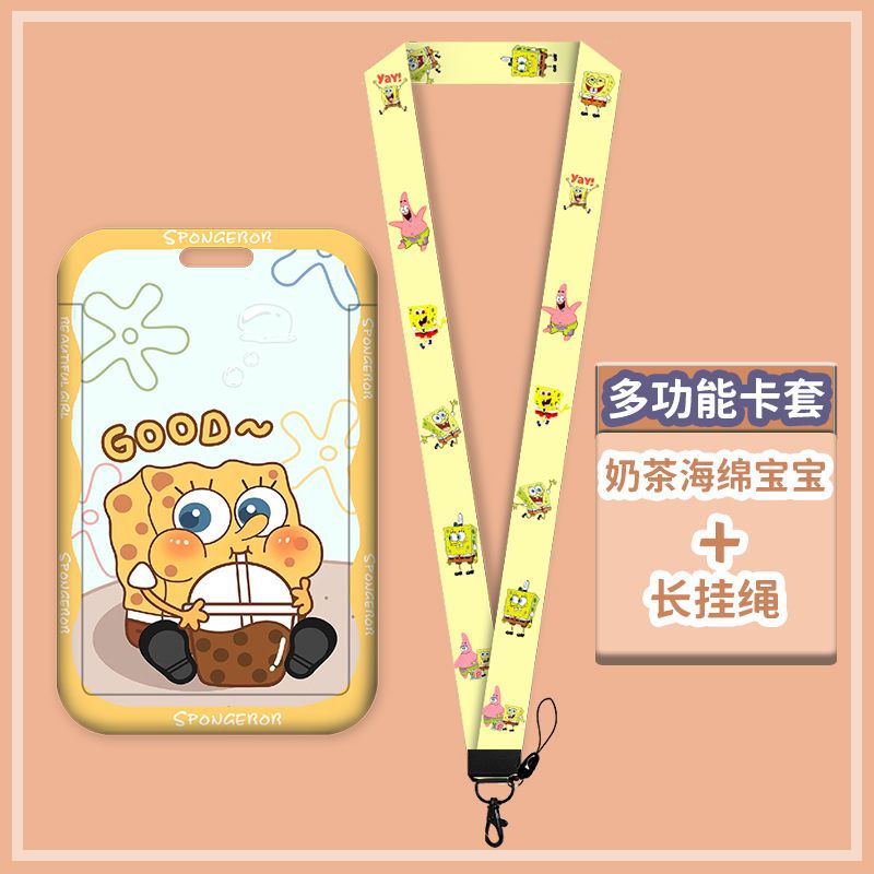 Dây Đeo Thẻ Họa Tiết Hoạt Hình Xinh Xắn Dành Cho Học Sinh Giá Đỡ