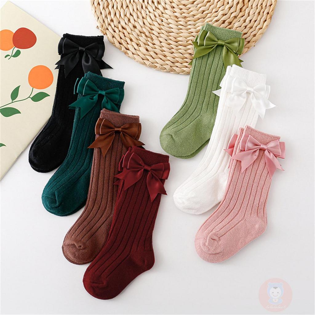 Laa6- Tất Dệt Kim Công Chúa Thắt Nơ Ngọt Ngào Cho Bé Gái Dự Tiệc Cưới Du Lịch