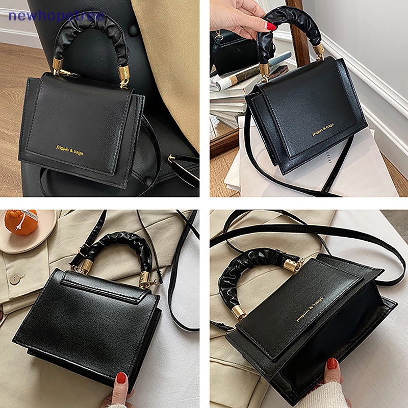 Túi Đeo Chéo Vai Bằng Da pu Màu Trơn Thời Trang Sành Điệu Cho Nữ