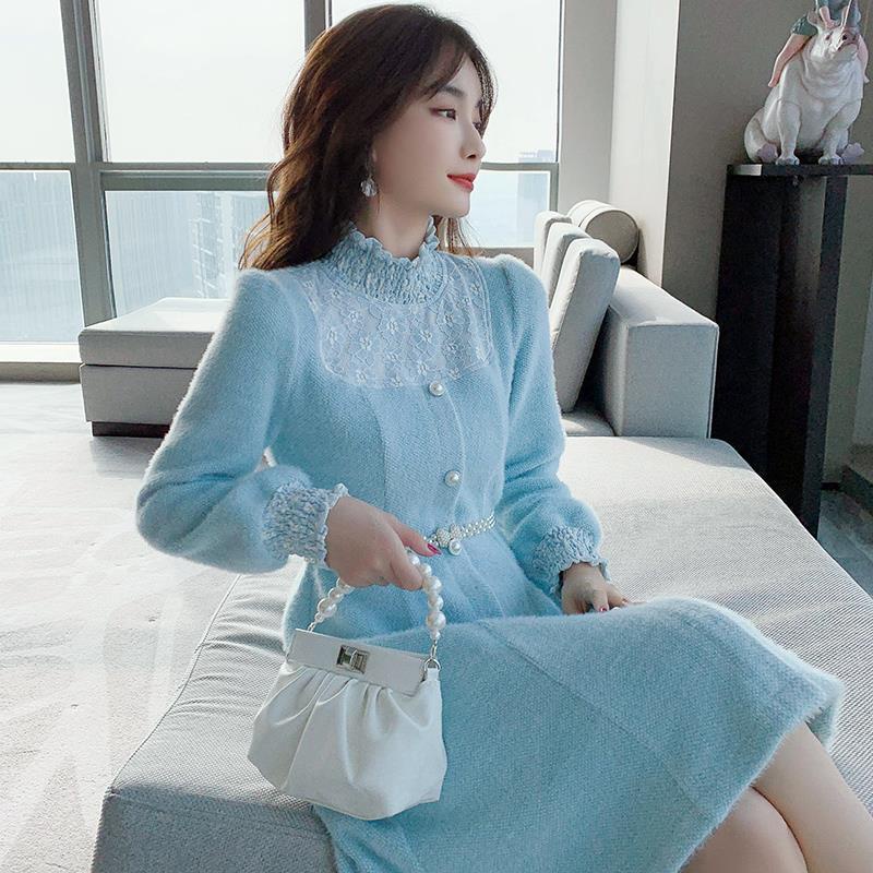Đầm Dài Qua Gối Dáng Ôm Phong Cách Thời Trang Mùa Đông Mới 2023