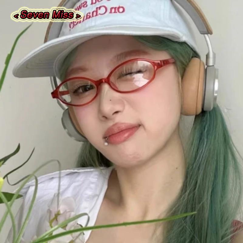 Kính Mát Gọng oval y2k Phong Cách vintage Nhật Bản