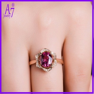 Nhẫn mạ vàng hồng 18k đính đá pha lê jjh191