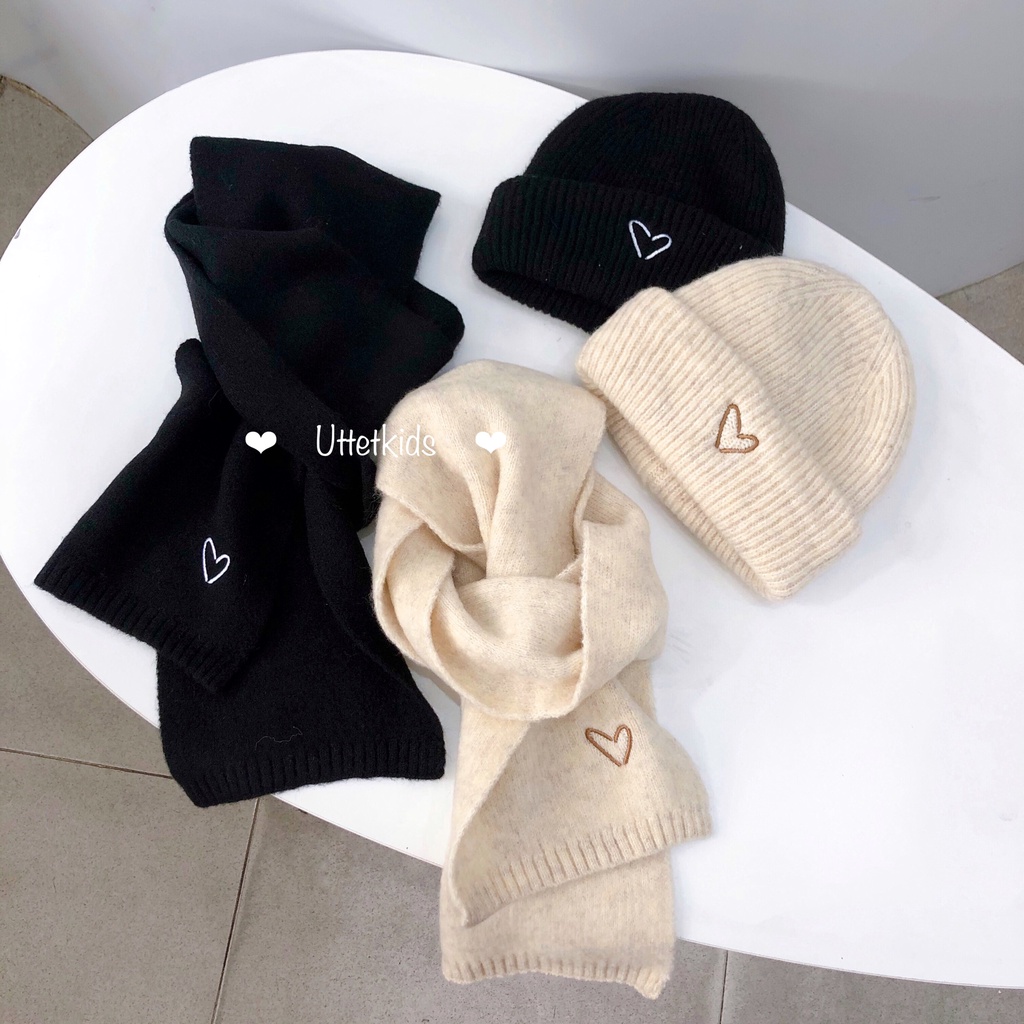 KHĂN LEN VÀ MŨ LEN PHONG CÁCH HÀN QUỐC CHO BÉ GÁI VÀ BÉ TRAI