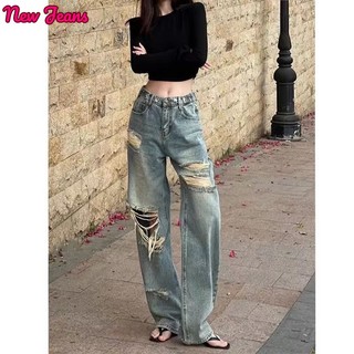 Prowow quần ống rộng quần jean nữ Hàn Phong Korean Thời trang hàn quốc WNK23B0GNK 45Z231109
