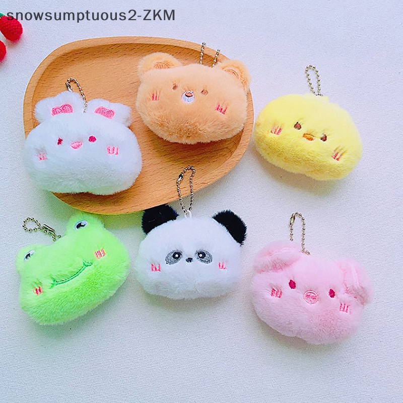 # Snow # Móc Chìa Khóa Hình Thú Nhồi Bông Mềm Mại Dễ Thương Trang Trí Ba Lô / Quà Tặng Cho Bé Gái