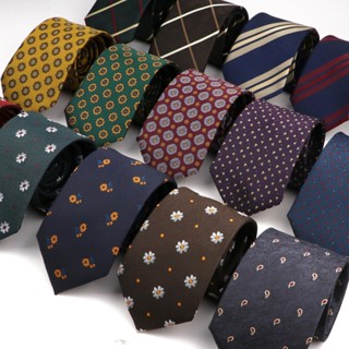 Zonfaz Thời Trang Nam Lụa Dây Buộc 7.5cm Sọc Hoa Paisley Cà Vạt Tiệc Cưới Họp Kinh Doanh Skinny Vintage Cổ
