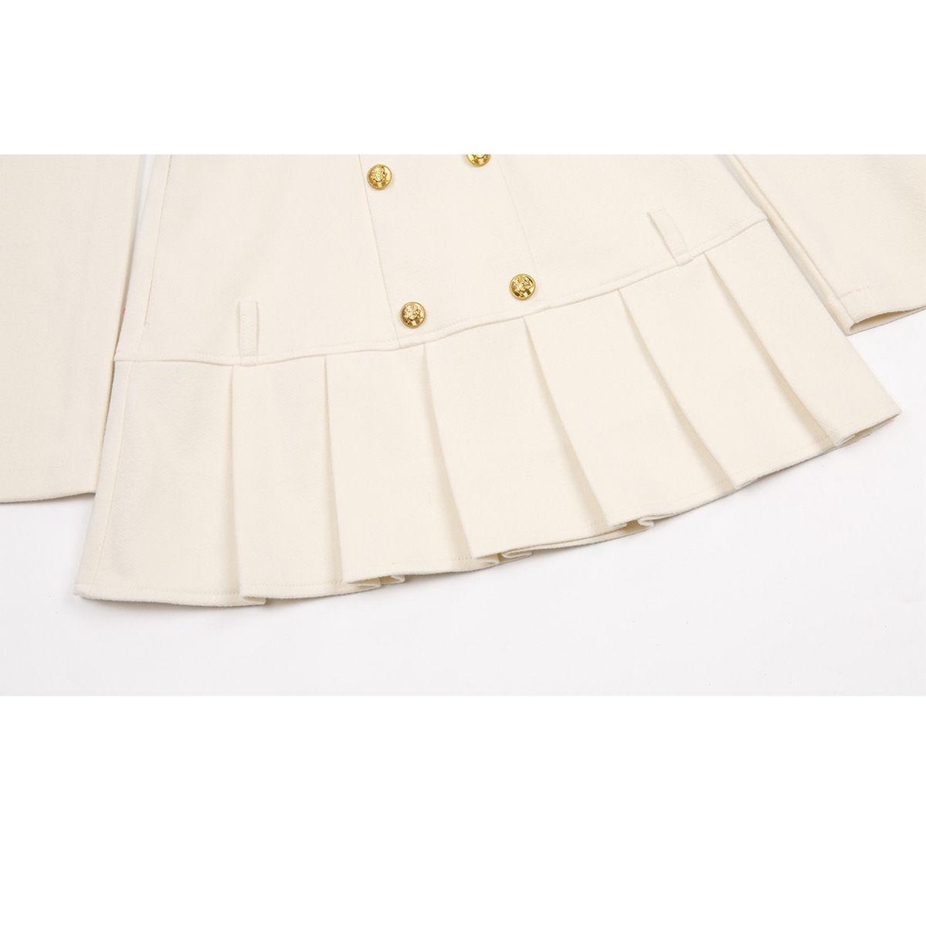 Bộ Áo Khoác Len Một Mảnh Phối Chân Váy Chữ A Thời Trang Xuân Thu 2023