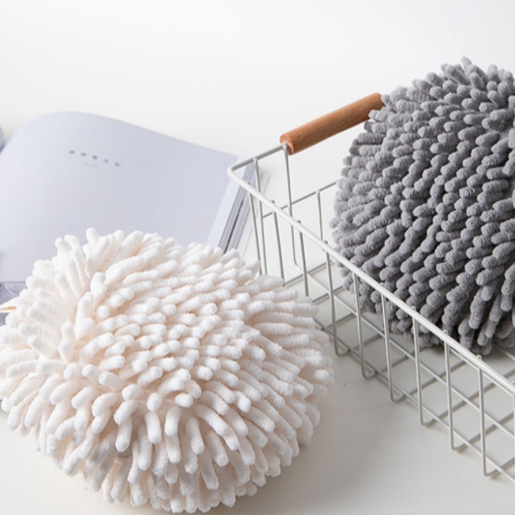 Khăn Lau Tay Bằng Sợi microfiber Mềm Mại Thấm Hút Nước Nhanh Khô Kèm Móc Treo Tiện Dụng Cho Nhà Bếp / Phòng Tắm