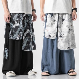 [x-men] Quần Dài Vải Lanh cotton Ống Rộng Phong Cách Trung Hoa Cho Nam