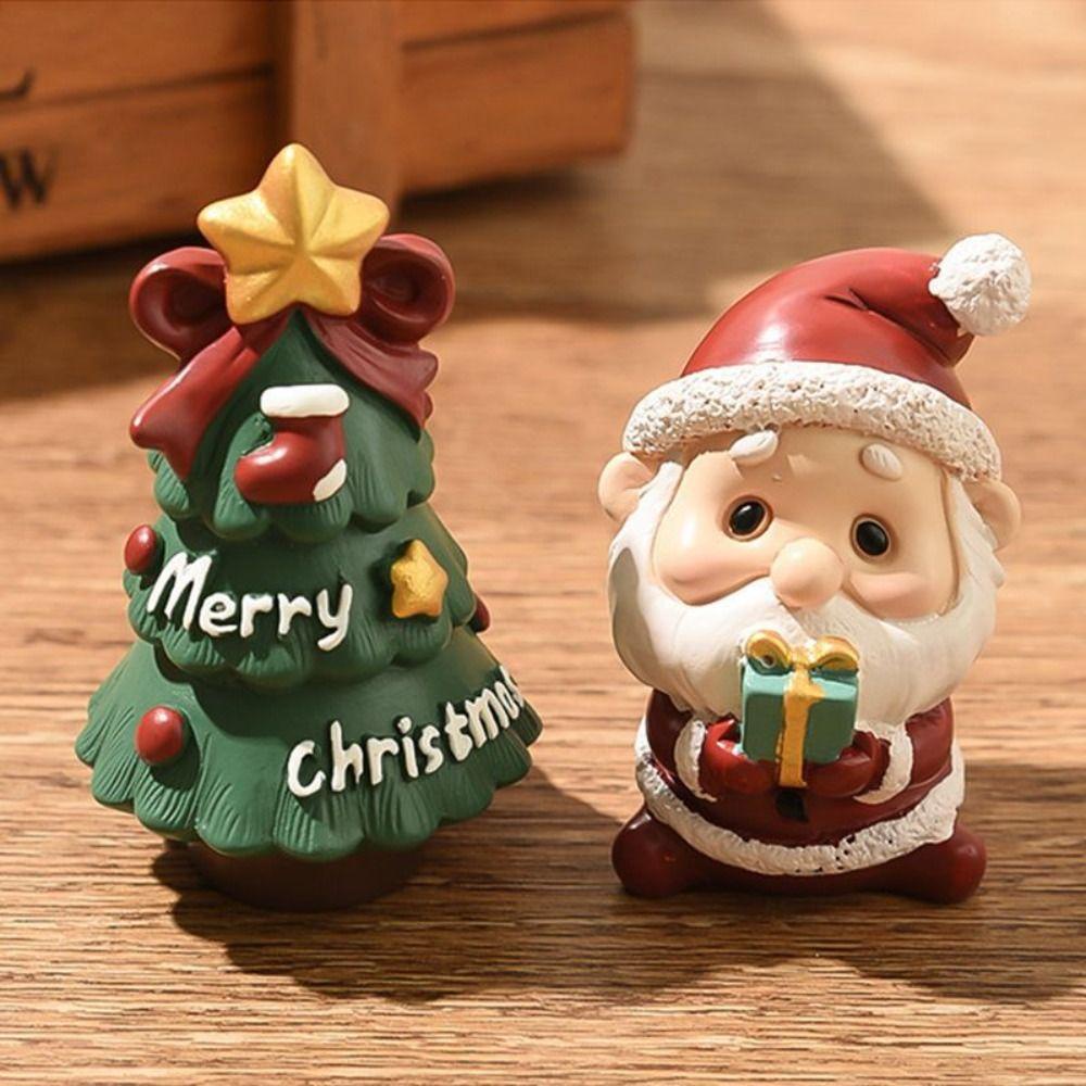 Mmluck Tượng Nhỏ Hình Người Tuyết Hoạt Hình Trang Trí Tiểu Cảnh Giáng Sinh