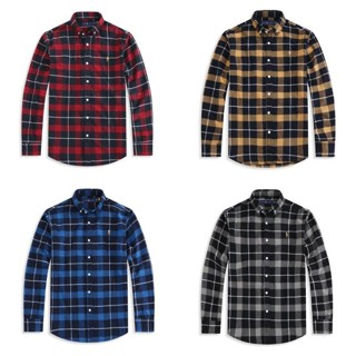  Ralph Lauren Thu Đông Dày Áo Sơ Mi Dài Tay Ấm Áp Phù Hợp Với Công Sở Thường Ngày Nam Kiểm Tra Áo Sơ Mi Nam Dài Tay Áo Sơ Mi 