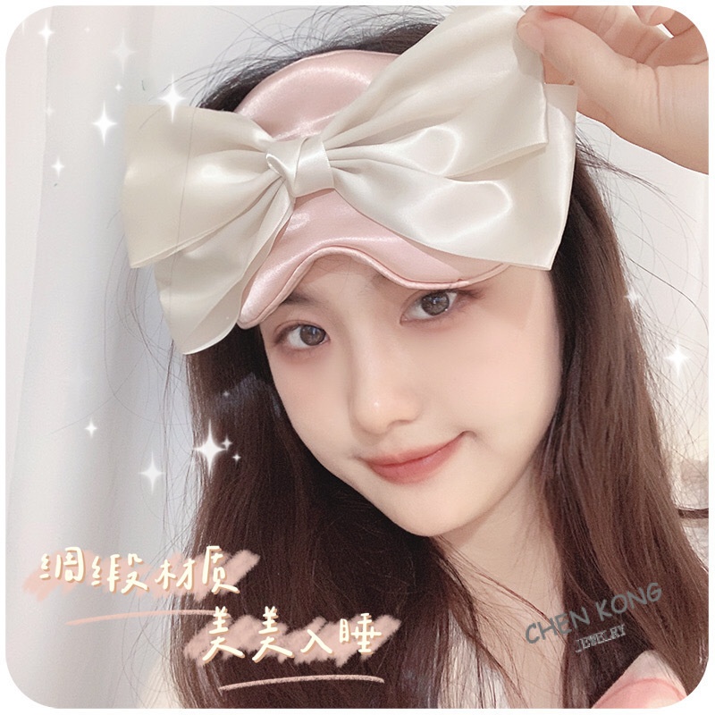 Mặt Nạ Che Mắt Ngủ Trưa Hình Nơ Phong Cách Hàn Quốc