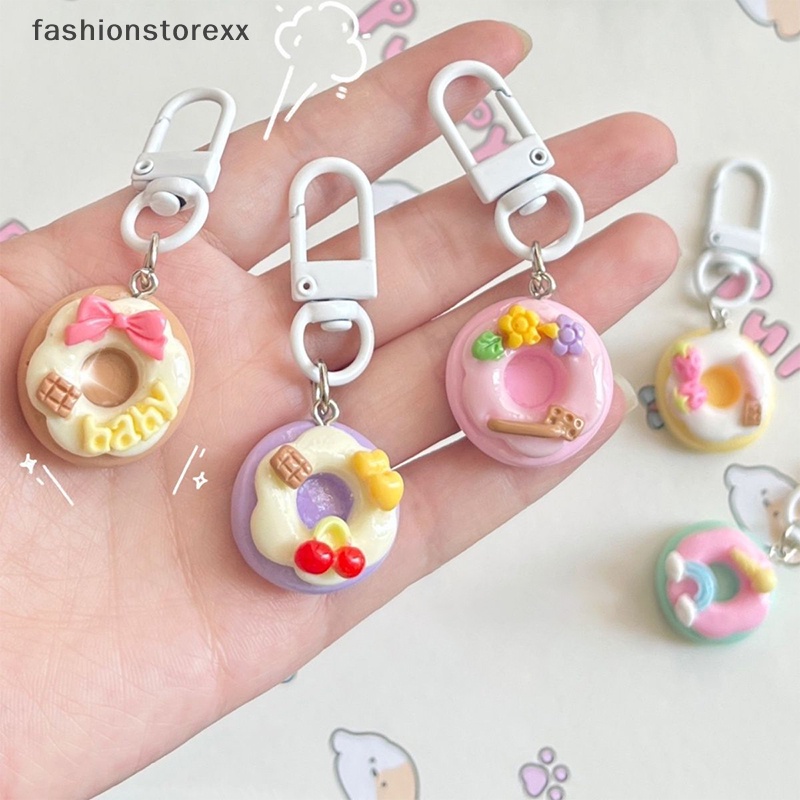 Móc Khóa Hình Bánh Donut Dễ Thương Trang Trí Ba Lô / Xe Hơi / Quà Tặng Cho Cặp Đôi vvn