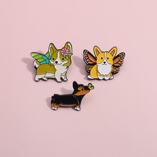 Dễ Thương Ghim Cài Áo Hình Cún corgi Đáng Yêu