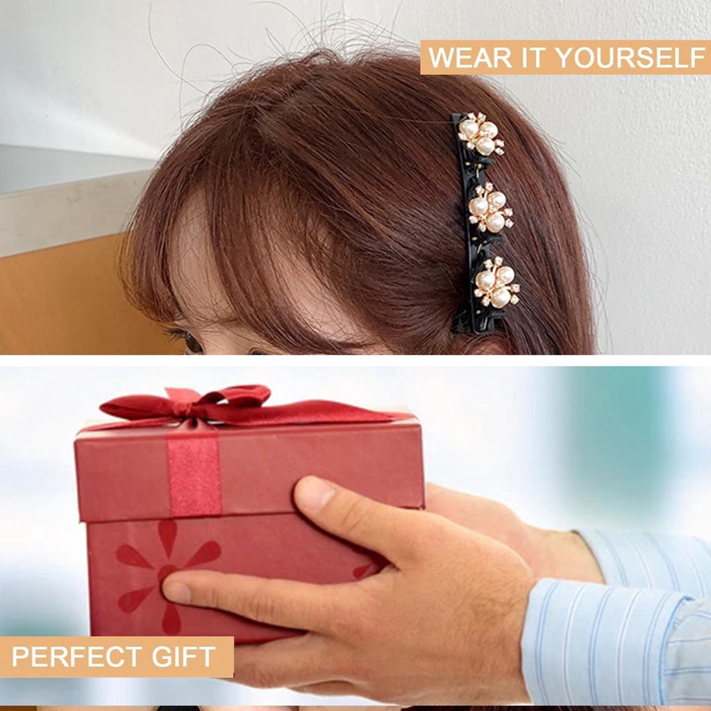 Kẹp Tóc Hai Lớp Phong Cách Hàn Quốc Xinh Xắn w7n1