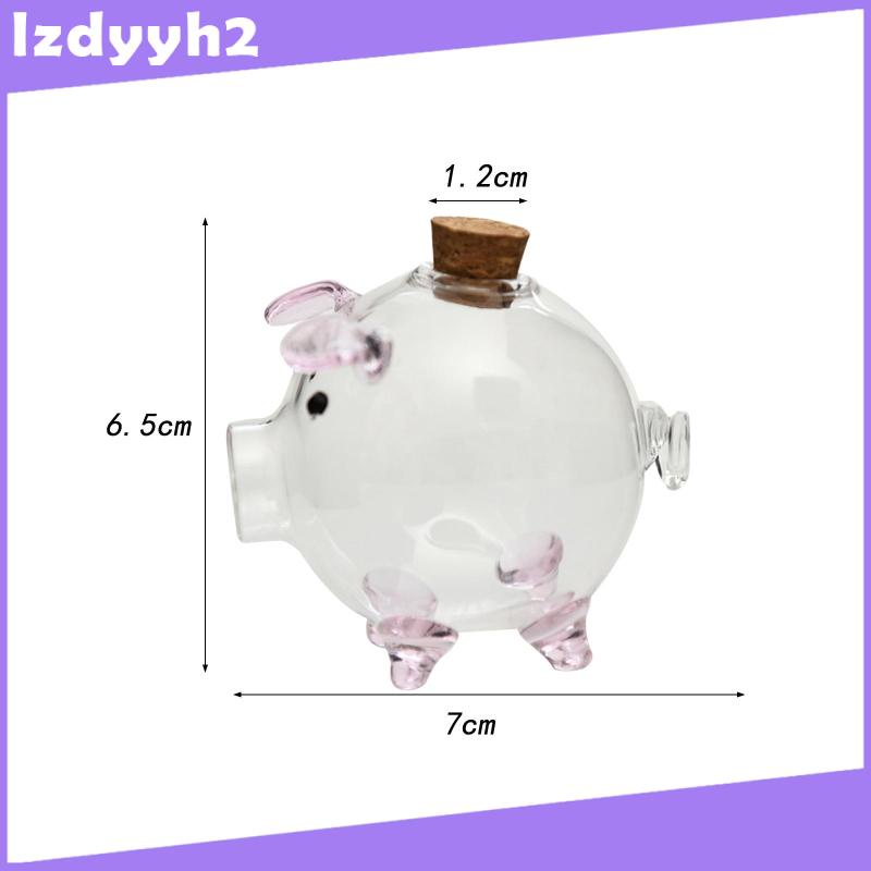 Ống Heo Tiết Kiệm Bằng Kính Thủy Tinh Để Bàn Dễ Thương Làm Quà Sinh Nhật Cho Bé Gái