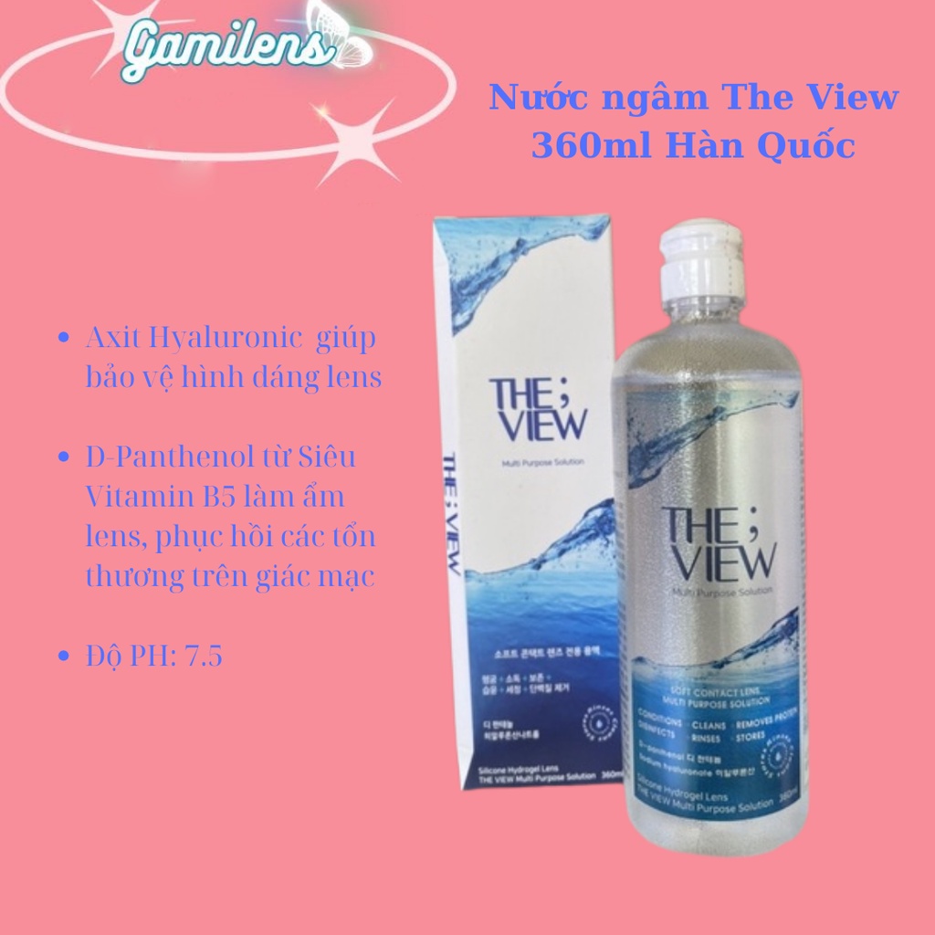 Nước ngâm kính áp tròng The View 360ml Hàn Quốc