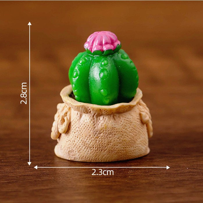 Mô hình túi xương rồng dễ thương decor bàn học, terrarium