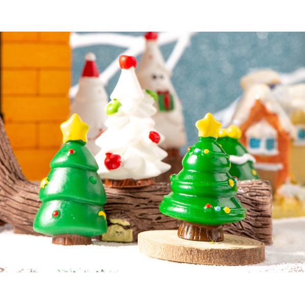 Mô hình cây thông bằng đá decor tiểu cảnh Noel, trang trí giáng sinh, quà tặng