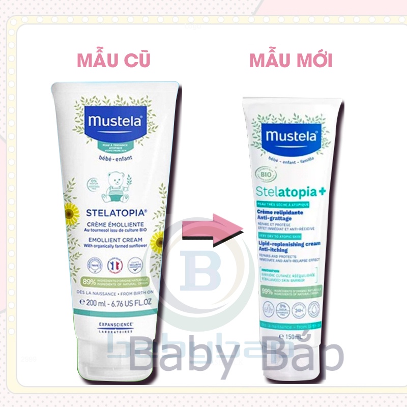 Kem Dưỡng Da Chàm Thể Tạng Mustela Stelatopia+ Lipid-Replenishing Cream 150ml