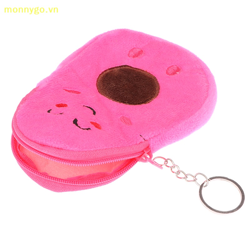 Monnygo 1 Túi Đựng Tiền Xu / Chìa Khóa Bằng Lông Nhung Mềm Mại Có Khóa Kéo Cho Nam Và Nữ vn