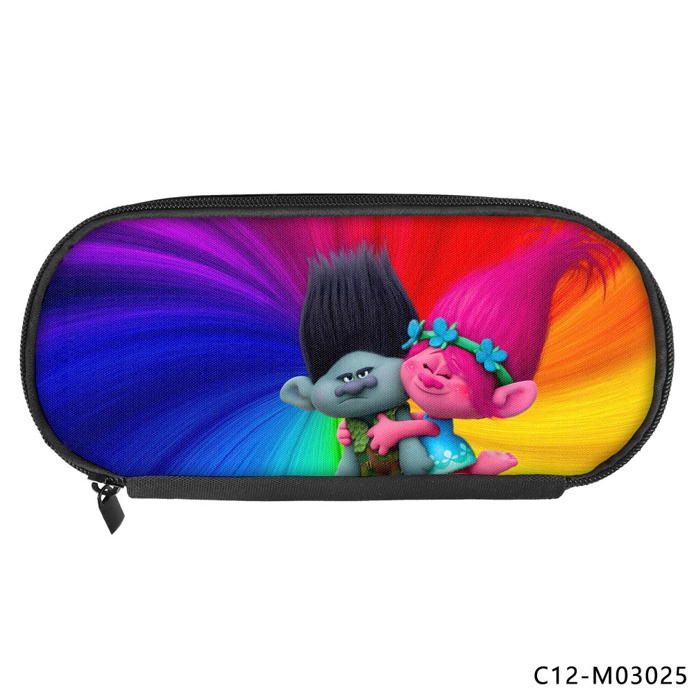 Túi Đựng Bút Bằng polyester Sức Chứa Lớn Họa Tiết Hoạt Hình trolls Dễ Thương Cho Học Sinh