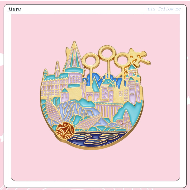 Huy Hiệu Cài Áo Hình Lâu Đài Dễ Thương