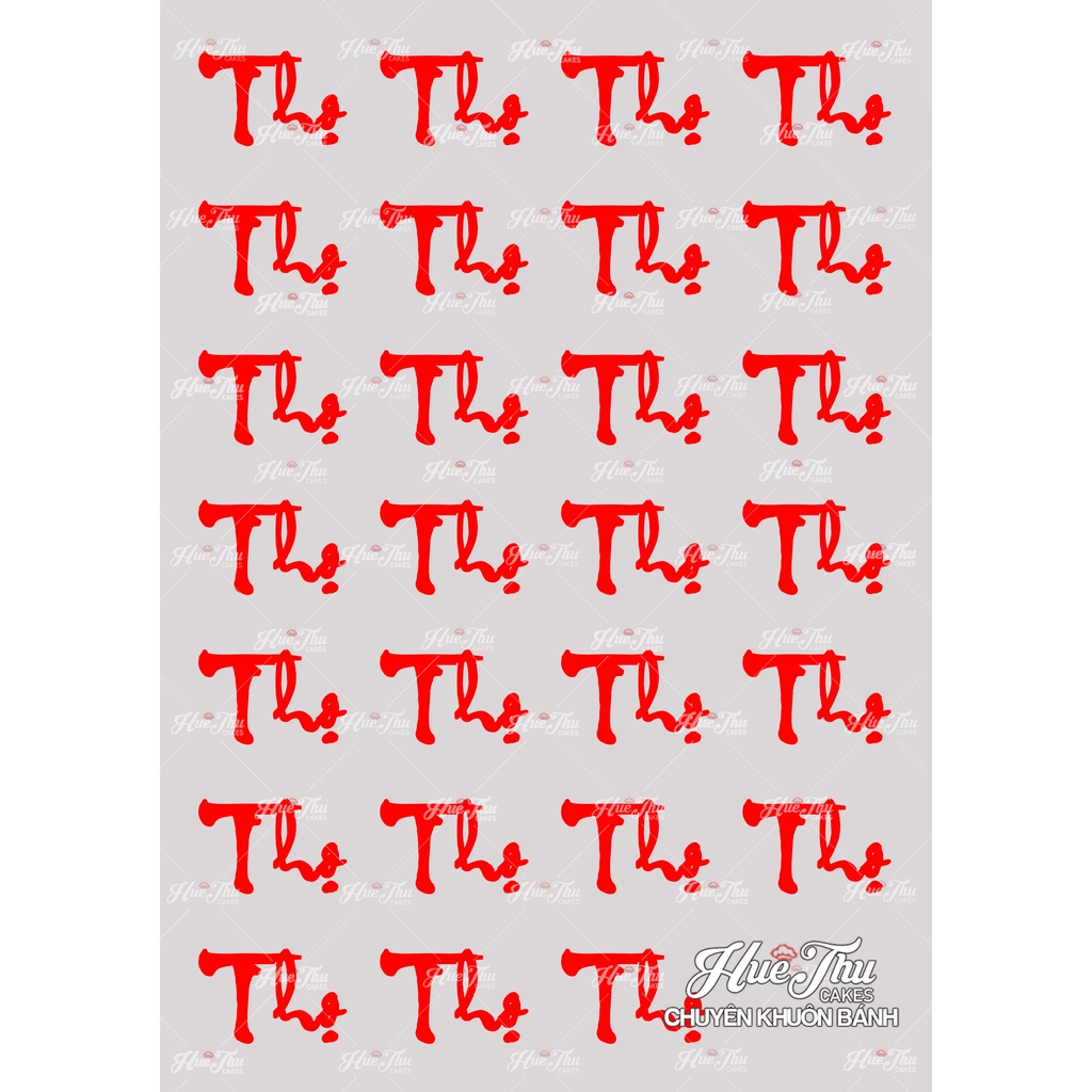 Tấm Decal Trong chủ đề Tết - Năm Mới - Cá Chép, chữ dán tem dán lên bánh trang trí bánh rau câu tiện lợi