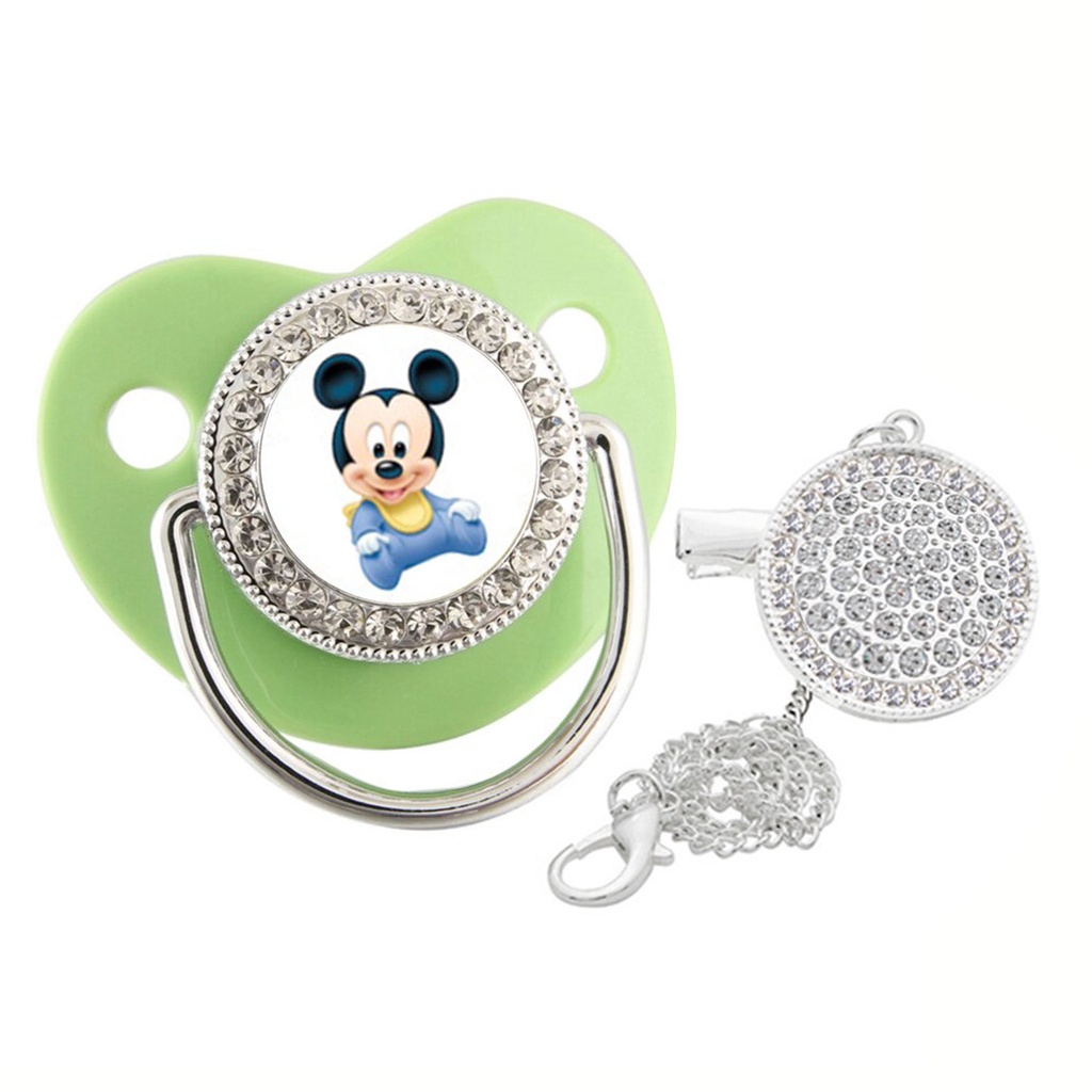 Núm Vú Giả Bằng Silicon Hình mickey minnie Dạng Lỏng Không bpa Cho Trẻ Sơ Sinh 0-3 Tuổi