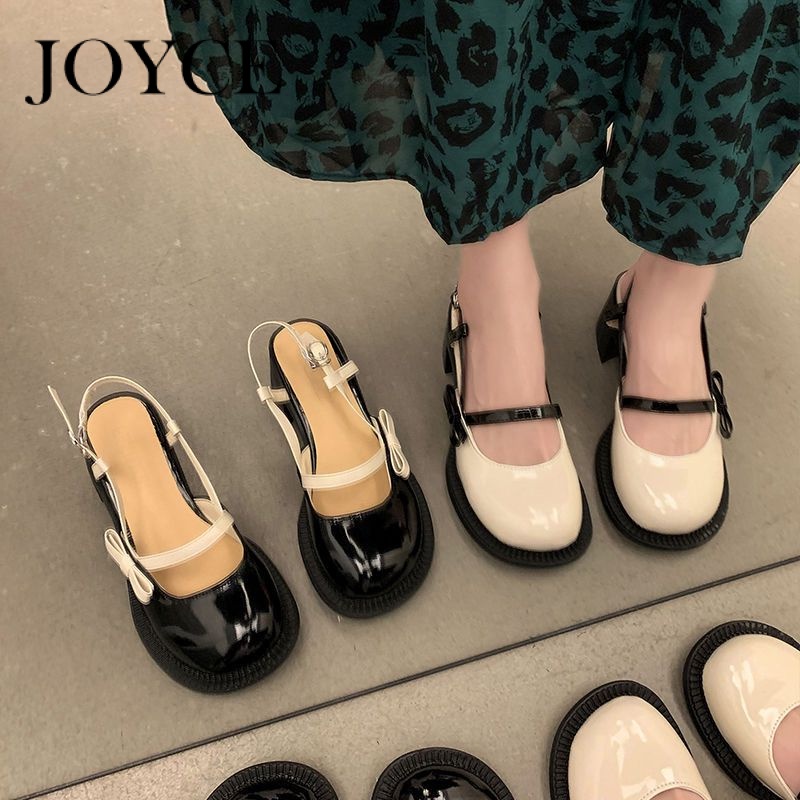 Giày Mary Jane Lolita Cao Gót Giày Búp Bê Đế da mềm đế êm thời trang Cho Nữ