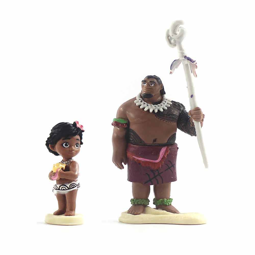 6pcs Ocean Odyssey figurines, Moana cake toppers, decorative toys, baking