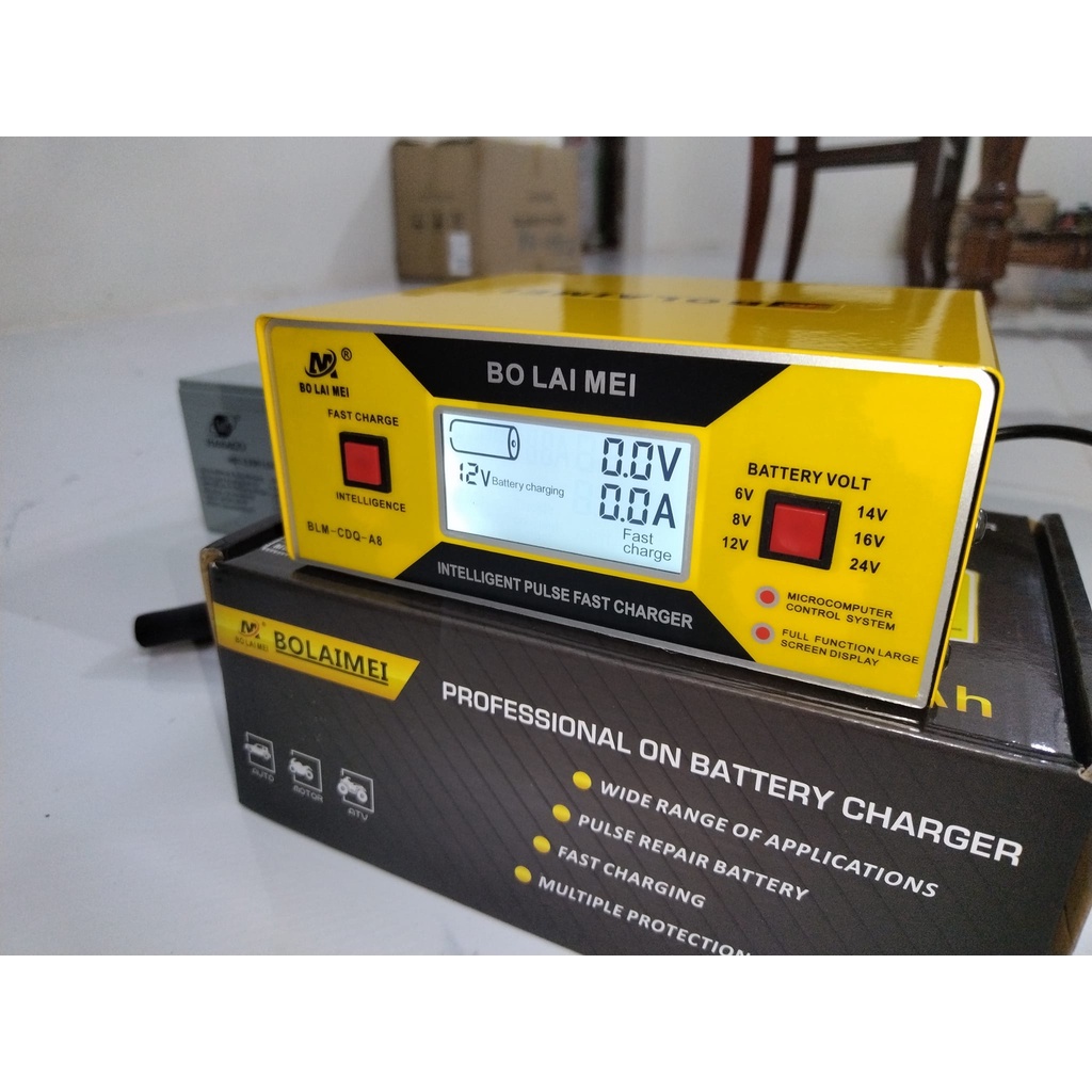 Bộ Sạc Thông Minh Siêu Sạc Acquy 6v-8V-12V-14V-16-24v-Máy sạc bình Ắc quy 6 chệ độ- BLM-CDQ-A8