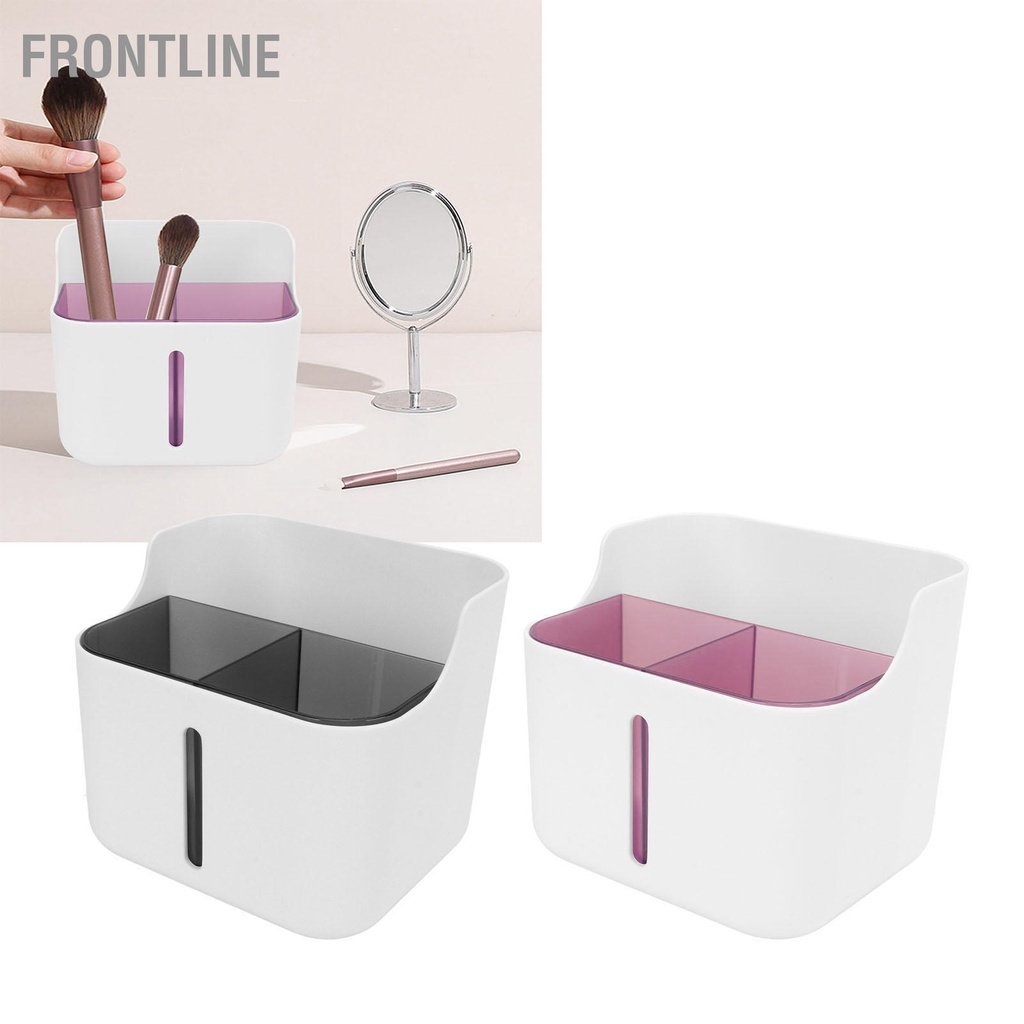 Frontline Hộp lưu trữ để bàn Hai lớp Thiết kế công suất lớn Dễ dàng vệ sinh Mỹ phẩm đa chức năng Giá lộn xộn