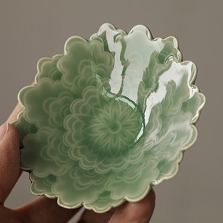  Yue Kiln Celadon Trà Coaster Thảm Trà Gốm Trung Quốc Giá Đỡ Cốc Handmade Kung Fu Trà Lễ Trà Phụ Kiện Đĩa Cách Nhiệt  A351  
