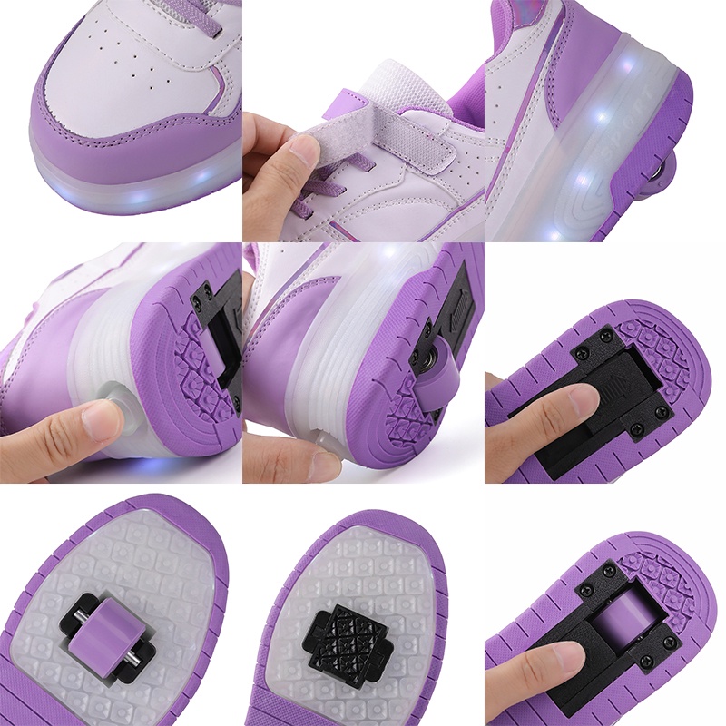 Giày Trượt Patin Có Đèn led 2 Bánh Xe Cho Bé