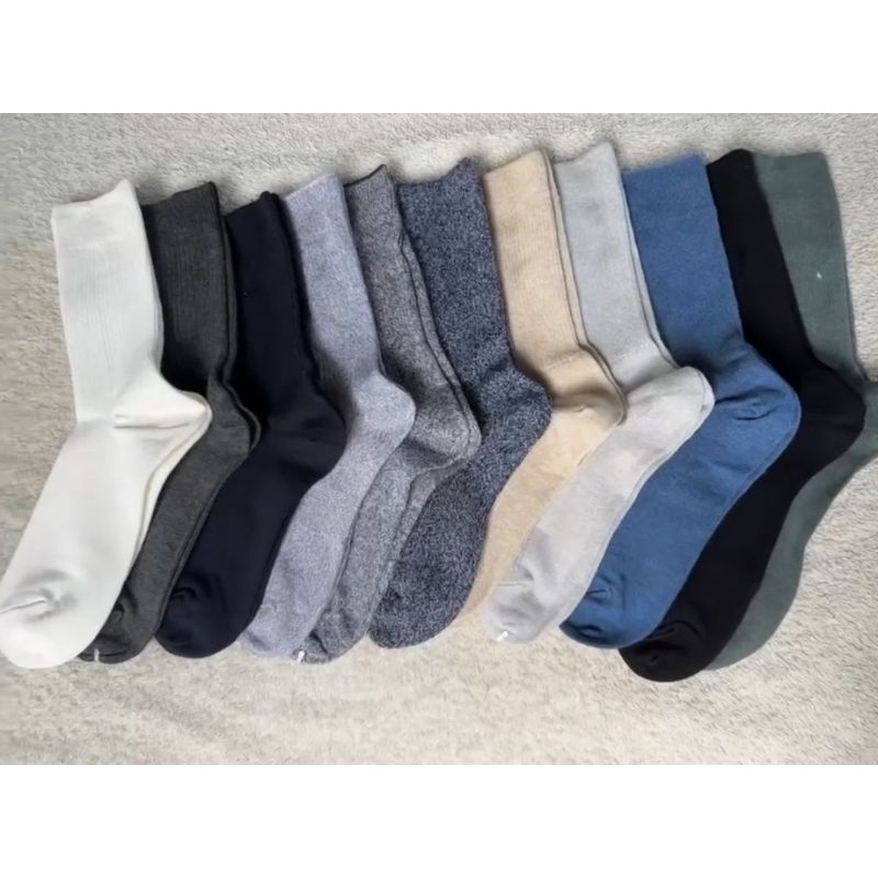 Tất cổ cao nữ đẹp vớ trơn hàng chính hiệu MUJI thời trang nữ cute style hàn quốc cotton cao cấp kháng khuẩn